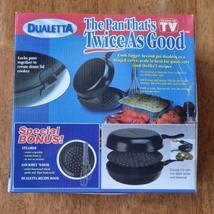 Dualetta Cooking System~Non-stick Skillet & Steamer~3 Layer Construction